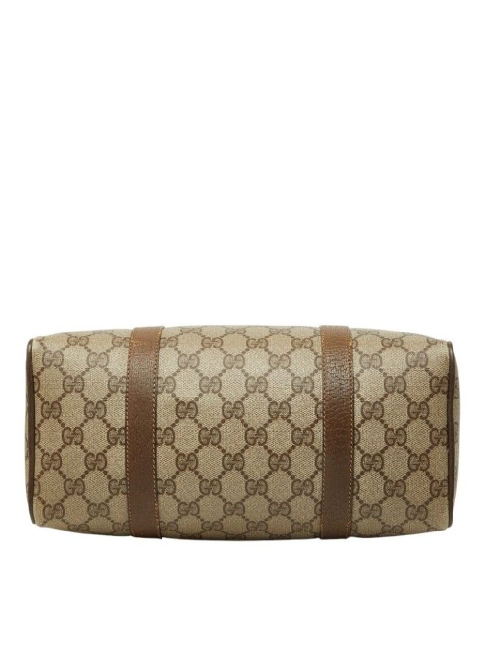 Gucci Vintage Sherry Line GG Supreme Mini Boston Bag Beige Leather - Picture 3 of 10